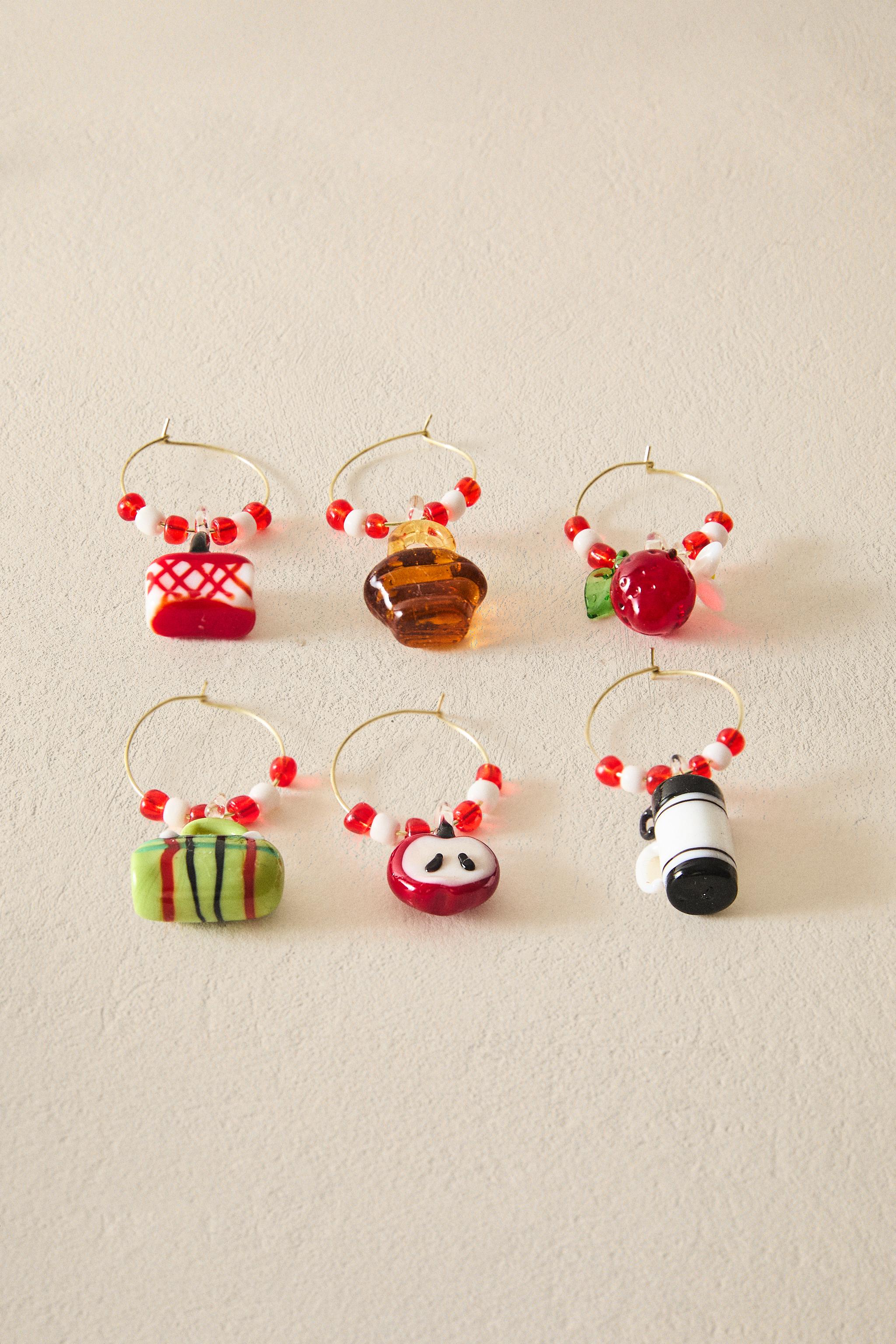 SET OF PICNIC GLASS CHARMS (SET OF 6)